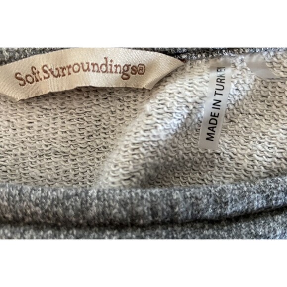 Soft Surroundings French Terry Asymmetric Tunic Top Size XS Gray Comfycore Chic - Picture 6 of 9